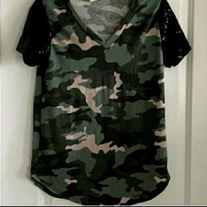 Camo print top